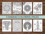 Chakra Mandala Coloring Page Bundle for Adults