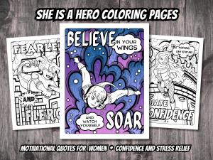 Empowering Superhero Coloring Pages for Women