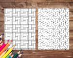 30 Geometric Patterns Coloring Book for Stress Relief