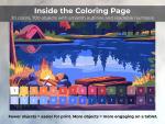 Autumn Campfire Paint by Number Coloring Page