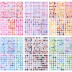 Colorful Monet-Inspired Dot Washi Stickers Set