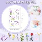 160 Pcs Self-Adhesive Flower Stickers for Crafts