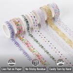 Floral Washi Tape Set - 21 Assorted Rolls