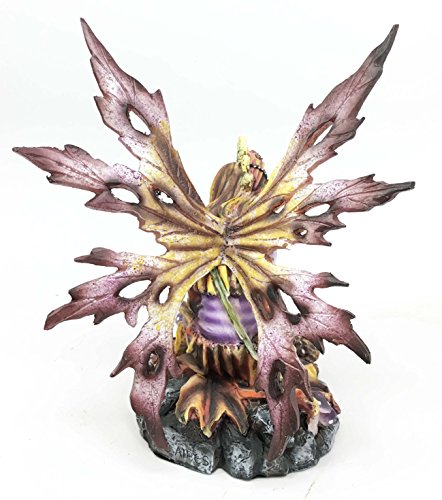 Purple Fairy Sitting Collectible Figurine by George S. Chen