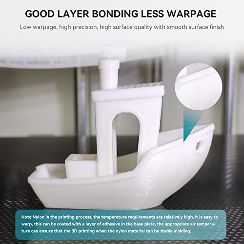 TPOIMNS 1.75mm Black Nylon Filament, 1kg Spool