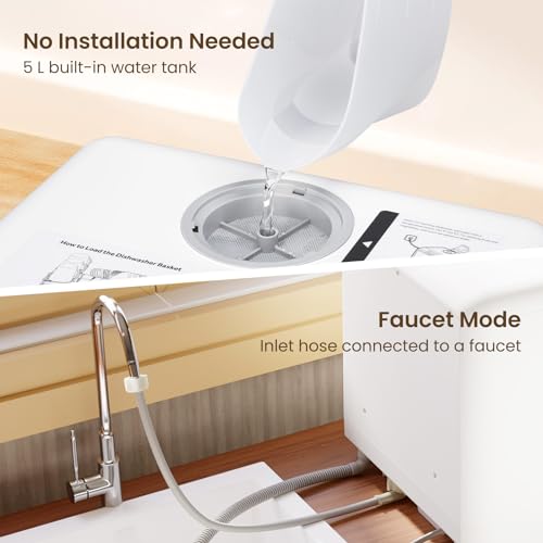 HAVA Countertop Dishwasher with 6 Programs & 5L Tank