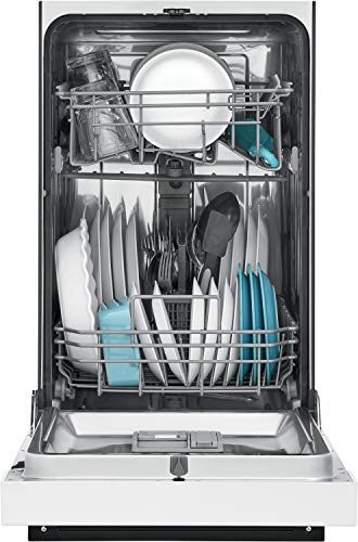 Compact Frigidaire Front Control Dishwasher in White