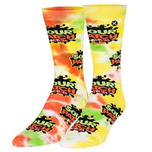 Odd Sox – Sour Patch Kids Tie-Dye Crew Socks – Official Candy Merch for Men & Women – Size Large – Funny Novelty Design – Soft Cotton Blend
