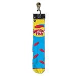 Odd Sox – Swedish Fish Candy Design – Novelty Crew Sock – Large – Soft Cotton Blend – Fun Snack-Themed Gift for Men & Women