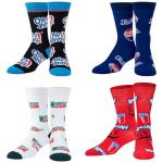 Crazy Socks – Soda & Snacks 8-Pack Novelty Crew Sock Bundle – Large – Fun Colorful Junk Food & Soda Gift Set for Men & Women