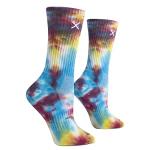 Odd Sox – Basix Unisex Crew Socks – Tie Dye Dreamy – Large – Soft Cotton Blend Ribbed Crew, Cushioned Arch Support, Breathable Everyday Style for Men & Women