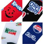 Crazy Socks – Soda & Snacks 8-Pack Novelty Crew Sock Bundle – Large – Fun Colorful Junk Food & Soda Gift Set for Men & Women