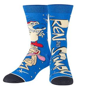 Odd Sox, Nickelodeon Crew Socks, Ren & Stimpy, Novelty Cartoon Prints, Large