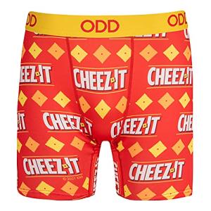 Odd Sox - Cheez-It Boxer Briefs – Men’s Novelty Underwear – Fun Snack Print Design, Comfortable Stretch – Size Medium Multicolor