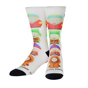 Odd Sox – South Park 8-Bit Crew Socks Large – Fun Cartoon for Men & Women, Comfy Cotton Blend, Colorful Pixel Character Designs, Retro Style, Pop Culture Novelty, Unique Merch Gift for Fans