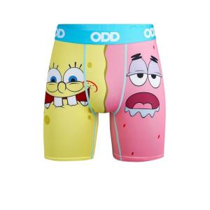 Odd Sox SpongeBob & Patrick Split Men's Boxer Briefs Multicolor