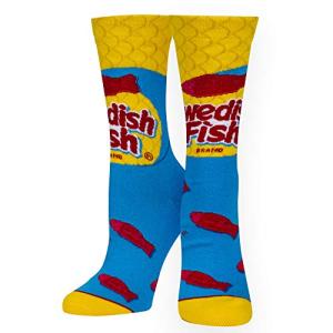 Odd Sox, Women's, Food, Swedish Fish, Crew, Novelty Funny Cute Cool Socks
