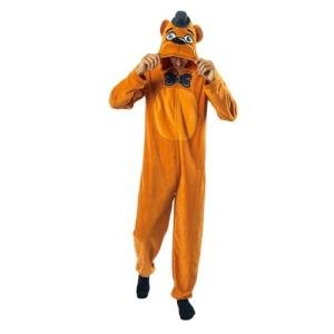 Bioworld Five Nights At Freddy's Freddy Fazbear Adult Hooded Onesie Costume Union Suit-Large