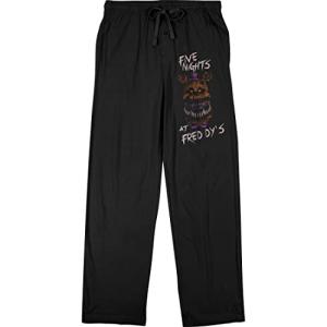 Five Nights at Freddy's Men's Freddy Fazbear Character Black Sleep Pajama Pants-Medium