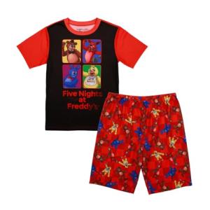 Bioworld Five Nights at Freddy's Youth 2-Piece Short-Sleeve Pajama Set-4 Multicolor