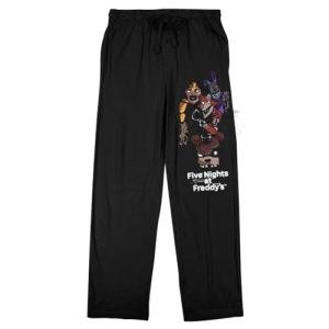 Five Nights at Freddy's Group Shot Adult Black Sleep Pajama Pants-XL