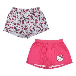 Bioworld Hello Kitty Character Print Women's 2-Pack Sleep Pajama Shorts -Large