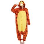 Beauty Shine Unisex Adult Onesie One Piece Pajamas Cosplay Cartoon Costume Halloween Christmas Sleepwear Jumpsuit Plush Homewear(Tigger, Large)