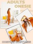 Joyxiamunicorns Unisex Kids Squirrel Onesie Pajamas Animal Cosplay Costume Halloween Christmas Cartoon Sleepwear Jumpsuit
