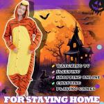 Beauty Shine Unisex Adult Onesie One Piece Pajamas Cosplay Cartoon Costume Halloween Christmas Sleepwear Jumpsuit Plush Homewear(Tigger, Large)