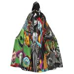 Night-mare Christmas Hooded Cloak Cape for Men Women Halloween Cosplay Costumes Unisex (green)
