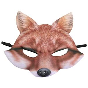 Amosfun Fox Mask Halloween Costume Accessory EVA Mask Party Cosplay Favors Yellow