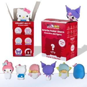 Sonix x Sanrio Hello Kitty & Friends Peekers - Pastel Series Blind Box - Adhesive Decorative Mini Figures - Includes Hello Kitty, My Melody, Kuromi, Little Twin Stars, or Mystery Character