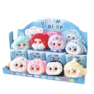 New Yooki V6 Mini Ocean Baby Plush Series Blind Box Cute Anime Figure Pendant Mystery Box Surprise Gift(Random 1pcs)