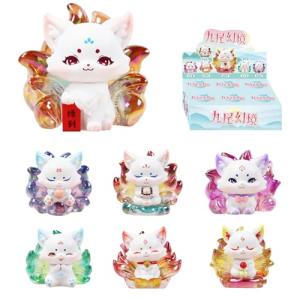 Nine Tailed Fox Series Blind Box Figure 1 Piece Mystery Box Cute Figure Birthday Gift Collectible Hidden Surprise Random Design