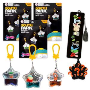 South Park Blind Bags 3 Pack - Bundle with 3 Mystery Tsunameez Bag Clips Featuring Eric, Kenny, Stan, More Plus Bookmark | South Park Figural Bag Clips Party Favors for Kids