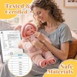 BABESIDE 15-Inch Soft Baby Doll with Baby Feeding Set – Easy to Hold with Cuddly Body – Realistic First Doll for Pretend Play & Toddler Gift