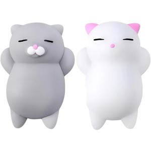 Nutty Toys Squishy Cat Set - 2" Soft Silicone Kawaii Kitties, Top Stress Relief Toy 2025 Unique Gifts for Teens Kids Women Men Adults Best Teenage Girls Teen Boy Tween Christmas Stocking Stuffers Idea