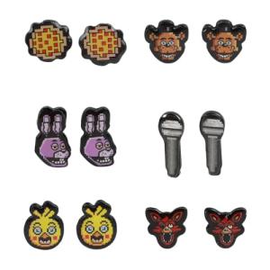 FNAF Pixelated 6pc Earrings Set by BIOWORLD
