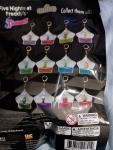 4x FNAF Five Nights At Freddy's Tsunameez Keychain Blind Bag Mystery HANGER Lot