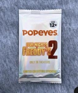 Five Nights at Freddy's Popeyes Limited Edition Collectible Sticker - UNOPENED