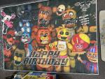 5’ X 6’11” Five Nights At Freddy’s Happy Birthday Fabric Banner Large Huge Party