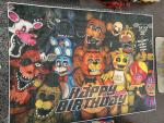 5’ X 6’11” Five Nights At Freddy’s Happy Birthday Fabric Banner Large Huge Party