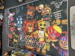 5’ X 6’11” Five Nights At Freddy’s Happy Birthday Fabric Banner Large Huge Party