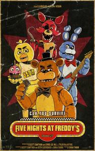 2023 Five Nights At Freddy's Movie Poster 11X17 Freddy Fazbear's Pizzeria 🍿