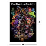 Five Nights At Freddy's - Gaming Poster (All Characters Collage) (Size 24 x 36")