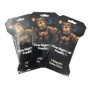 Lot of 4 Pack Five Nights At Freddy's Holographic Trading Stickers Blister Pack