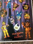 2017 Five Nights At Freddy's FNAF Stickers One Sheet NEW RARE