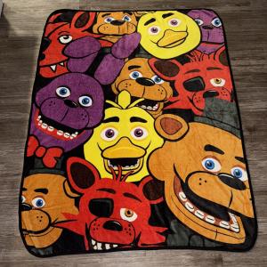 Rare Hard To Find Five Nights At Freddy’s Plush Throw Blanket 2016 FNAF
