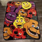 Rare Hard To Find Five Nights At Freddy’s Plush Throw Blanket 2016 FNAF