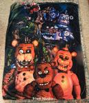 Five Nights at Freddys Throw Blanket 49"x37.5" Animatronic Fazbear Video Game 